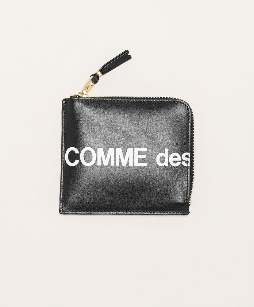 8Z-T031-051 Huge Logo - L字型 Zip Wallet(ONE Black/ブラック): Wallet COMME des  GARCONS