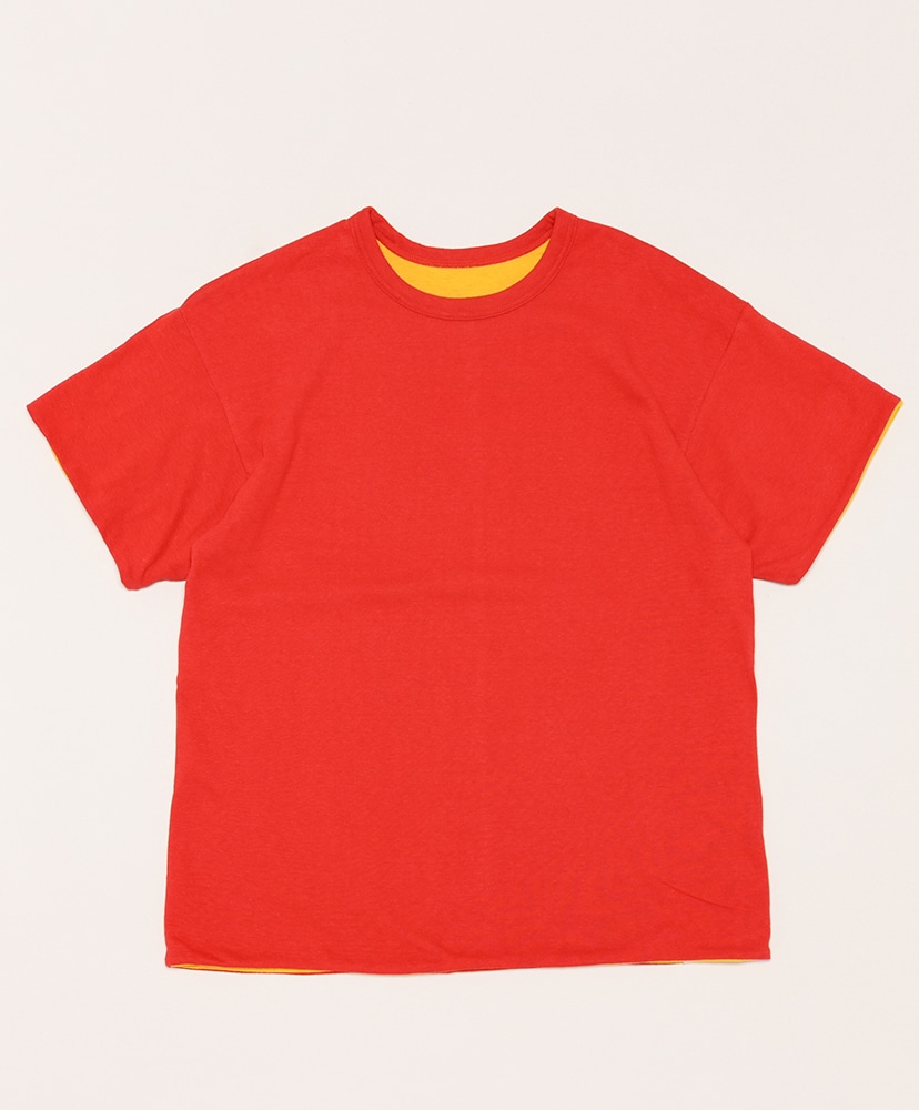 Reversible Tee Loop Wheeled(36(MEN) Red×Yellow/レッド