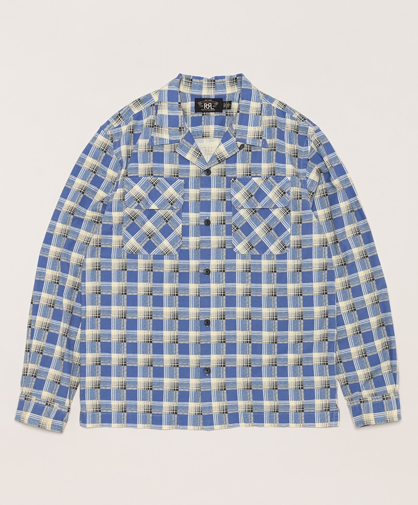 Plaid-Print Chamois Camp Shirt(L(MEN) Blue Multi/ブルーマルチ): RRL