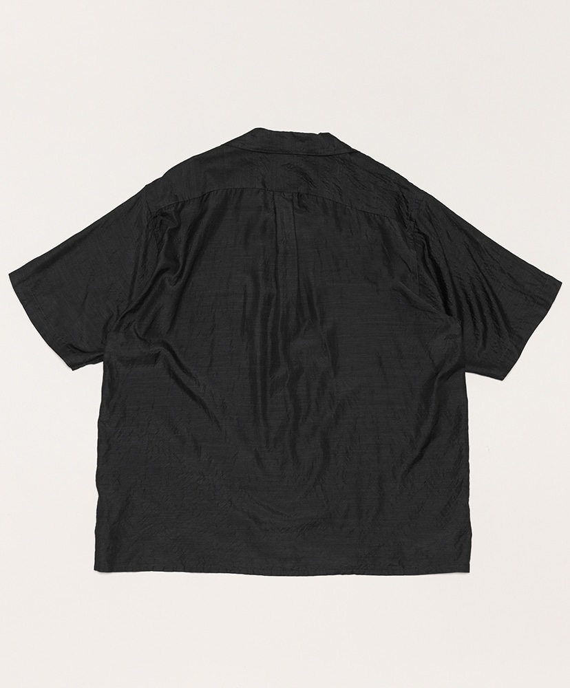 ウールシルク 半袖オープンカラーシャツ(1(MEN) Charcoal/チャコール 