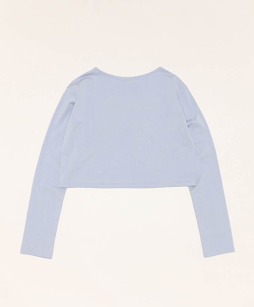 Organic Cotton High Gauge Jersey Boat Neck L/S Tee(0(WOMEN) Blue 