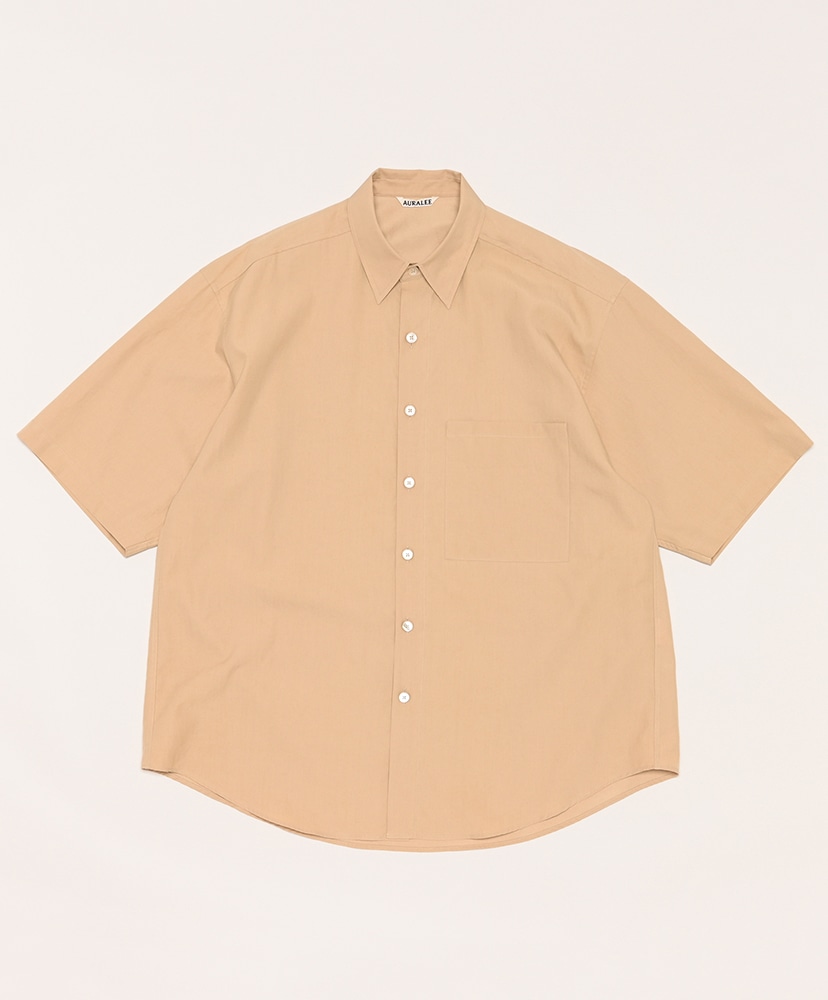 Washed Finx Twill Big Half Sleeved Shirt(3(MEN) Light Brown/ライト 