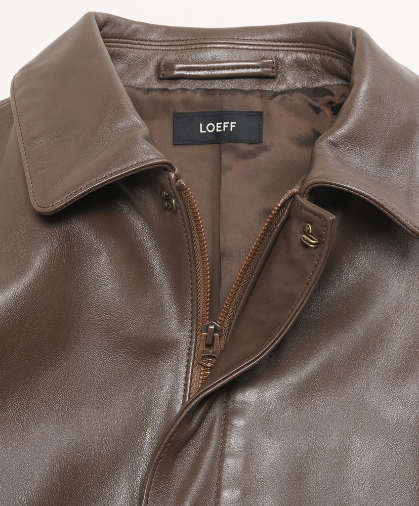 Lamb Leather Flight Jacket(2(MEN) Moca/モカ): LOEFF