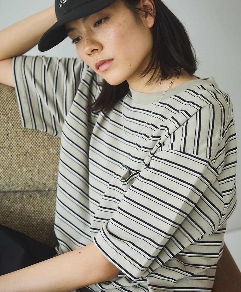 striped pocket t shirt