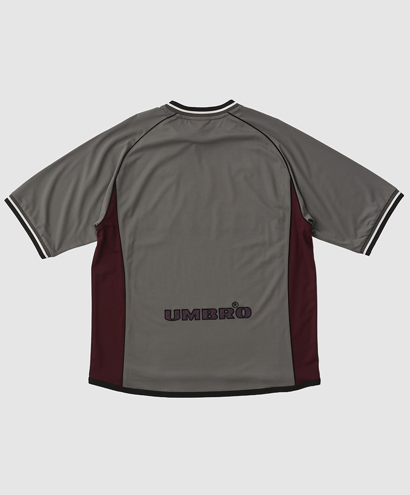 UMBRO S/S Game Shirt(M(MEN) Charcoal Brown/チャコールブラウン 