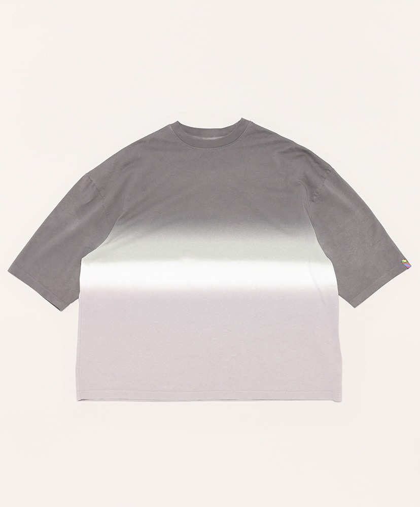 GRAMICCI for is-ness Horizon Overdye T-Shirt(M(MEN) Charcoal×Light 