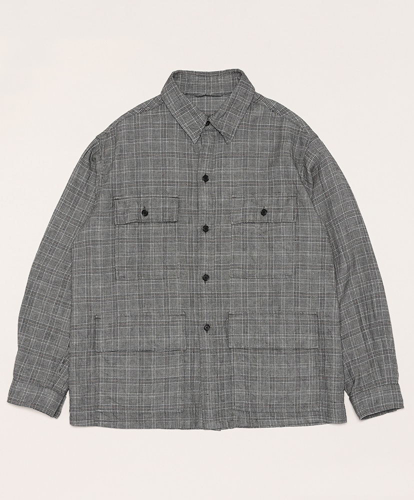 Safari Shirt Jacket(38(MEN) Brown Plaid/ブラウンプラッド): KAPTAIN SUNSHINE