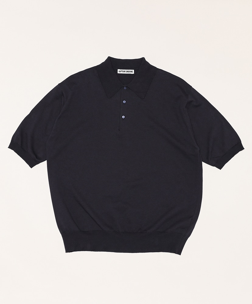 Cotton Knit Polo Shirt(36(MEN) Navy/ネイビー): KAPTAIN SUNSHINE