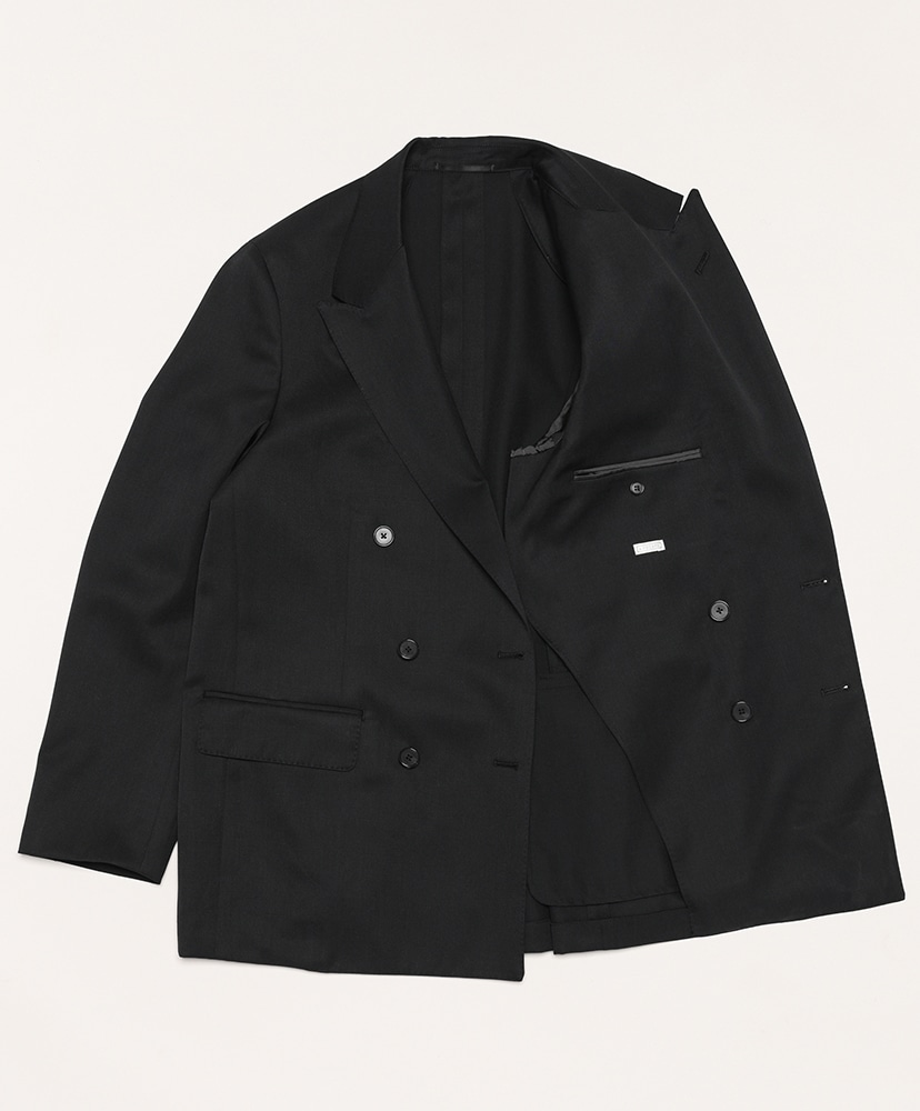 Wool Gabardine Double Breasted Jacket