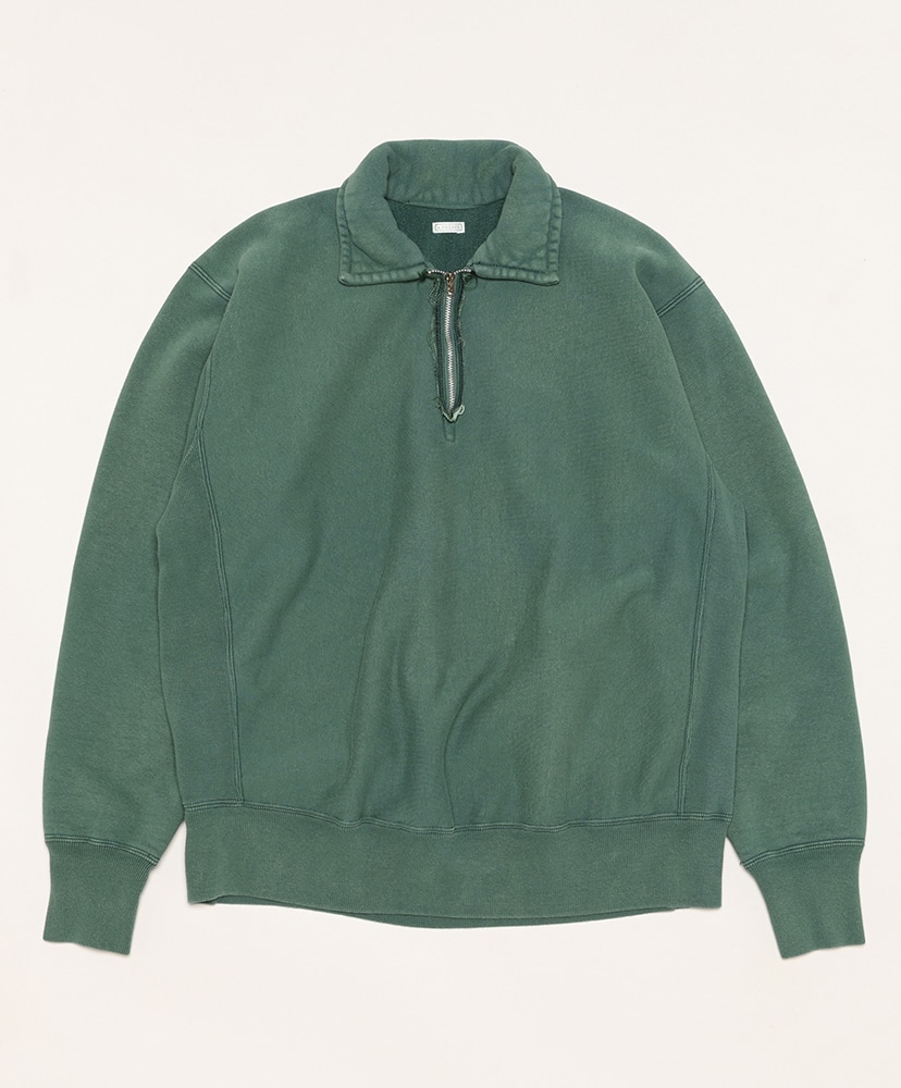 Vintage Half Zip Sweat Shirt(2(MEN) Green/グリーン): A.PRESSE