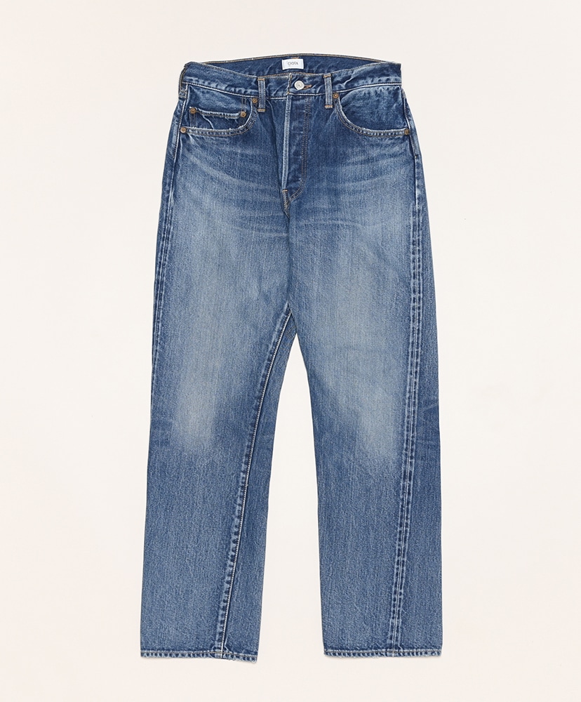 Straight 5 Pocket Pants(28(MEN) Medium Dark Blue Damage/ミディアム 