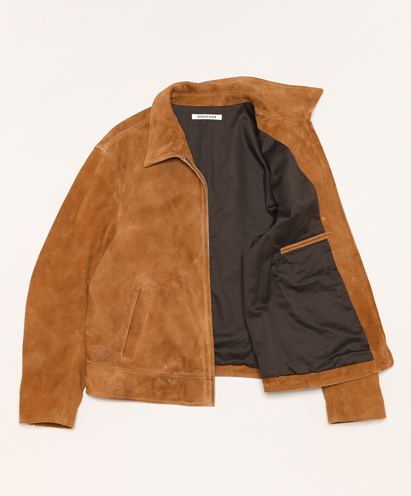 Suede Leather Riders Jacket-Sheep Leather Cashmere Finish