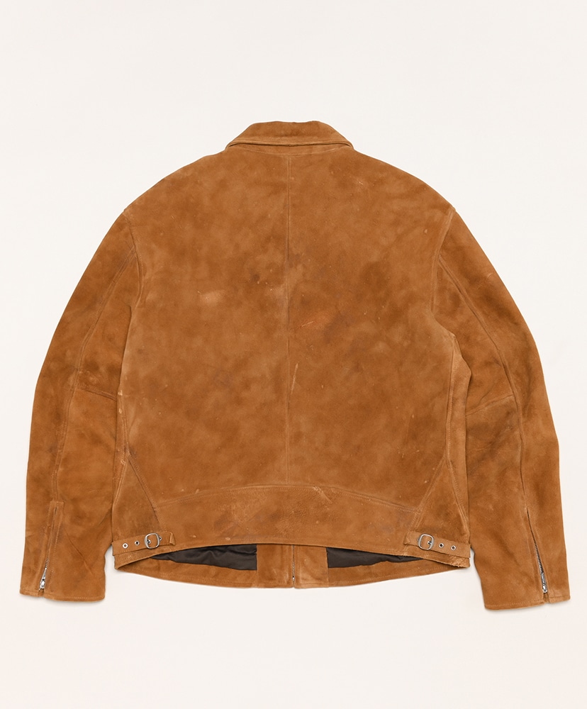 Suede Leather Riders Jacket-Sheep Leather Cashmere Finish(L(MEN) CML/キャメル):  SEVEN BY SEVEN