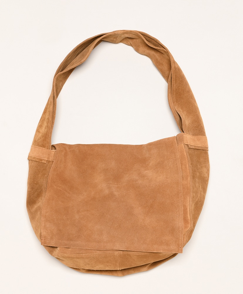 Leather Shoulder Bag-Cow Split Leather(FREE BLK/ブラック): SEVEN 