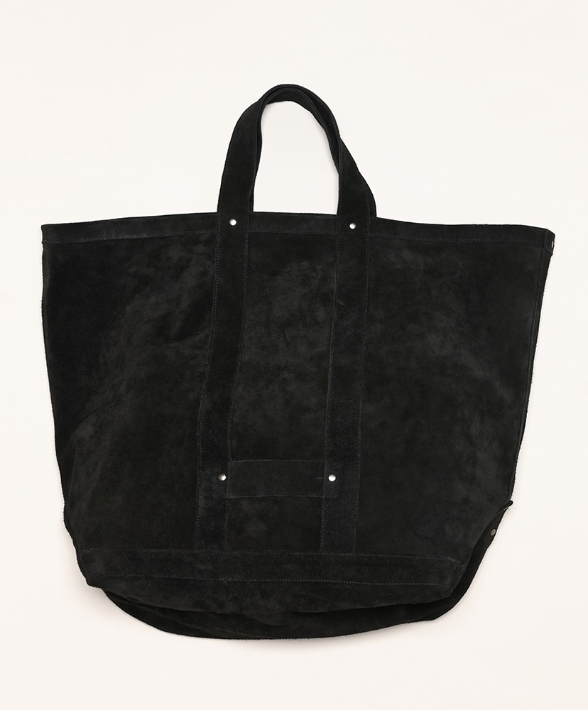 Leather Tote Bag-Cow Split Leather(FREE BLK/ブラック): SEVEN BY SEVEN