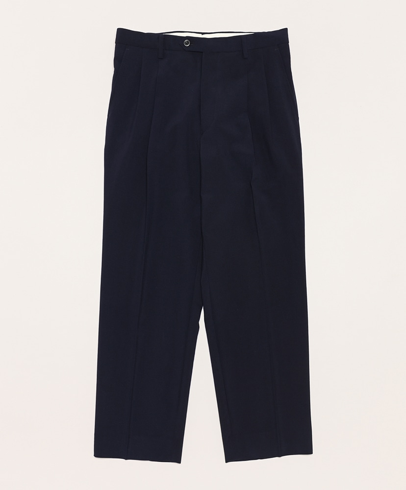 Wooltropical 2 tuck-trousers(2(MEN) Navy/ネイビー): HERILL