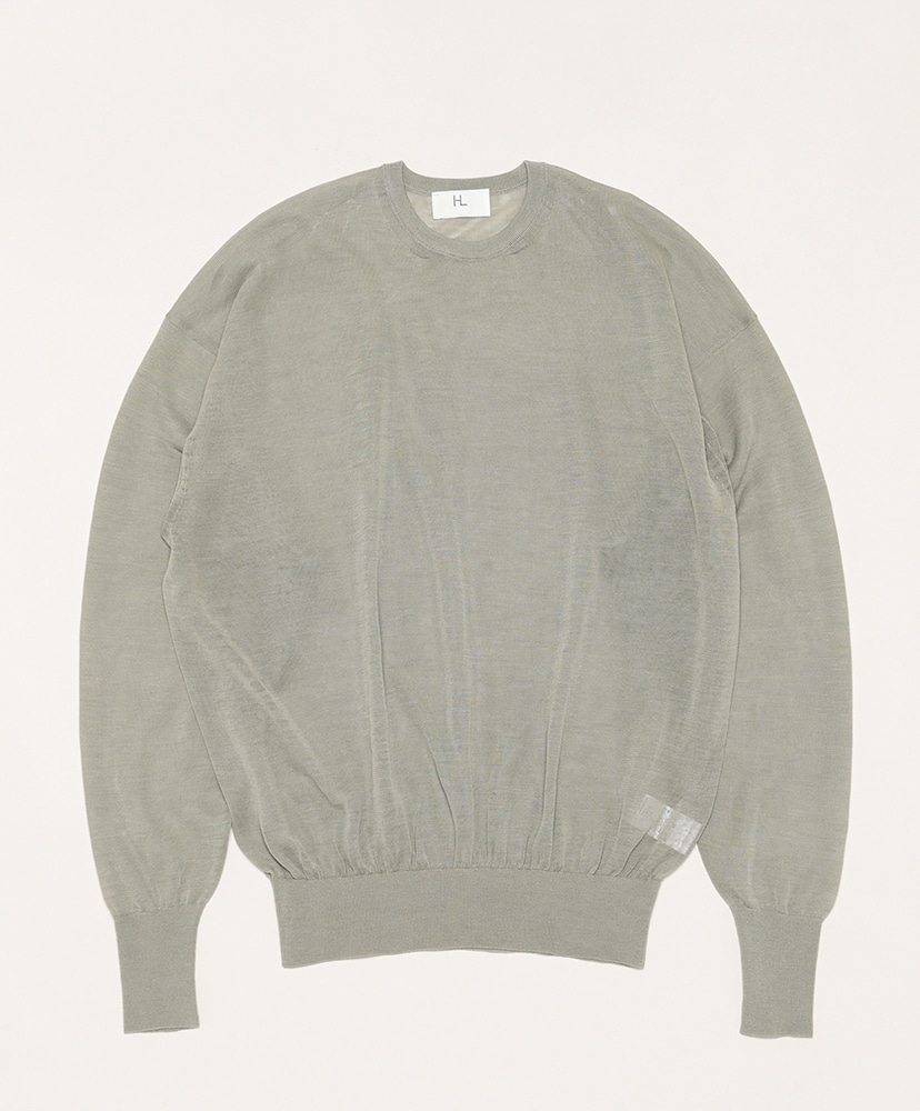 Ramie High Gauge Crew Neck(2(MEN) Beige/ベージュ): HERILL