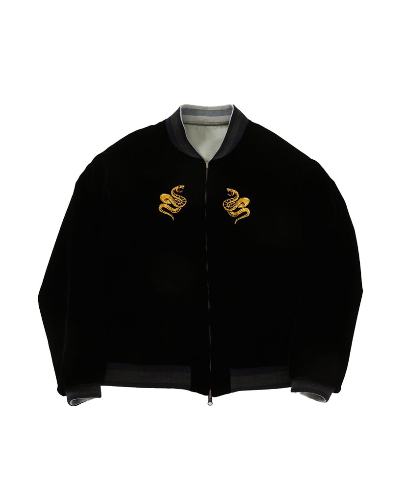 リバーシブル スカジャン M トラニフジ リバーシブルスカジャン(M(MEN) Black/ブラック