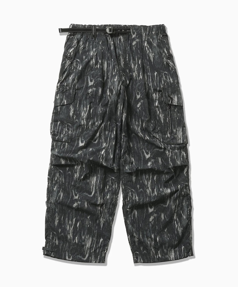 Printed Ripstop Cargo Pants(L(MEN) Black/ブラック): and wander
