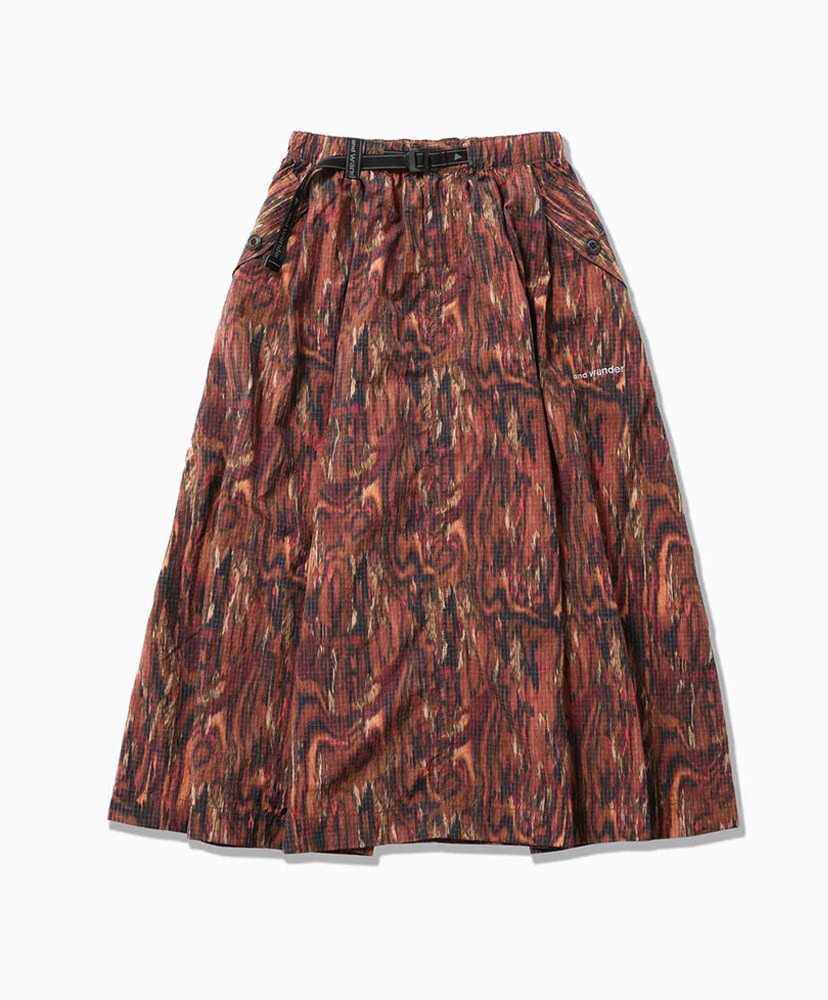 Printed Ripstop Cargo Skirt (W)(WM(WOMEN) Black/ブラック