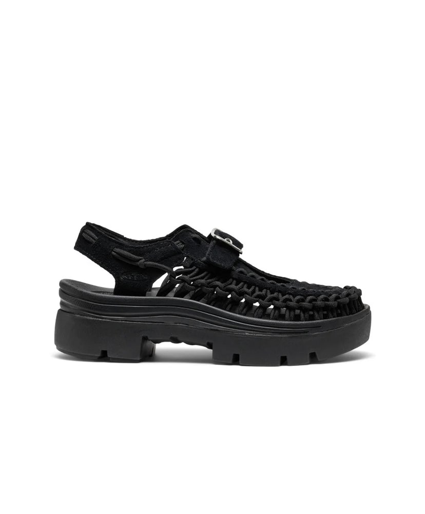 美品 KEEN ブラック/ブラック 25cm All Gender Uneek PLT(25.5cm Black×Black / ブラック×ブラック