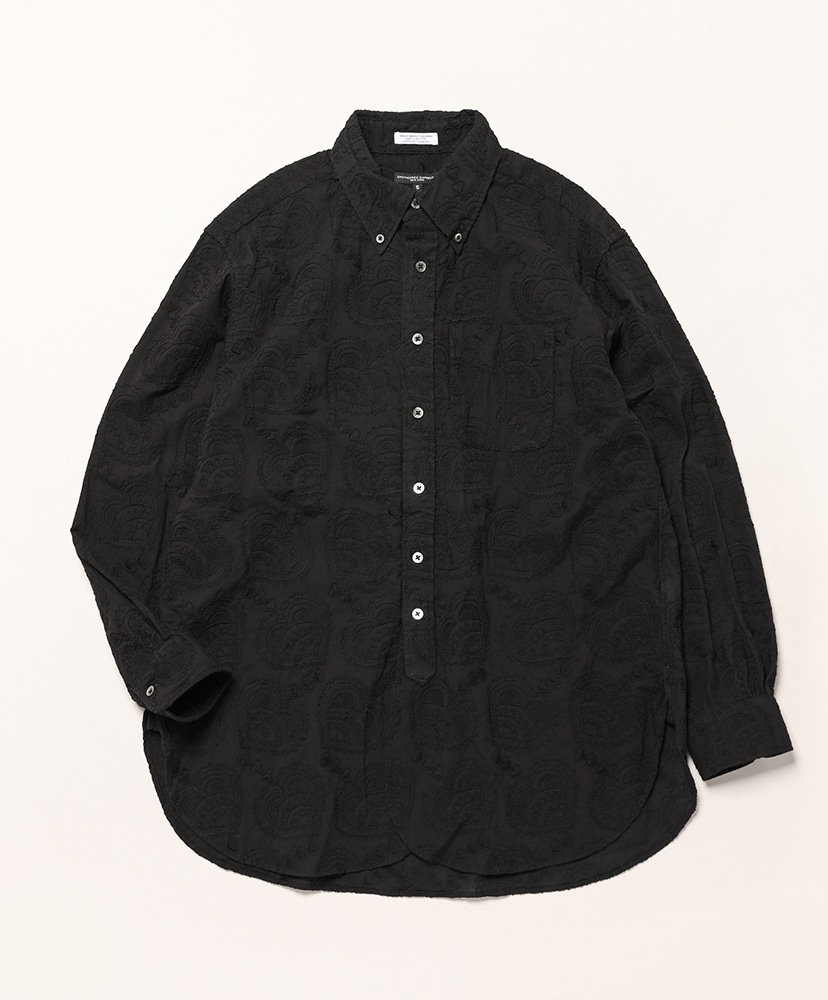 19 Century BD Shirt - Cotton Paisley Embroidery(M(MEN) Black