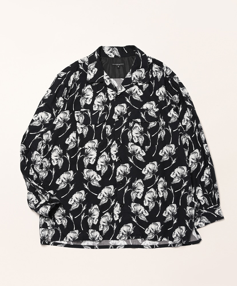 H.m.m04です！！ Classic Shirt - Cotton Brushed Floral Print(M(MEN) Black