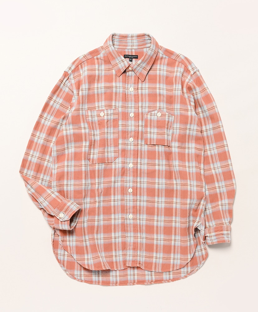 【希少品】ENGINEERED GARMENT 柄シャツ　ネイビー　M 総柄 希少品】ENGINEERED GARMENT 柄シャツ ネイビー M 総柄 - メルカリ