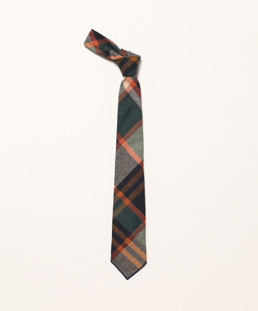 Neck Tie - Heavy Wool Plaid(ONE Navy×Brown/ネイビー×ブラウン