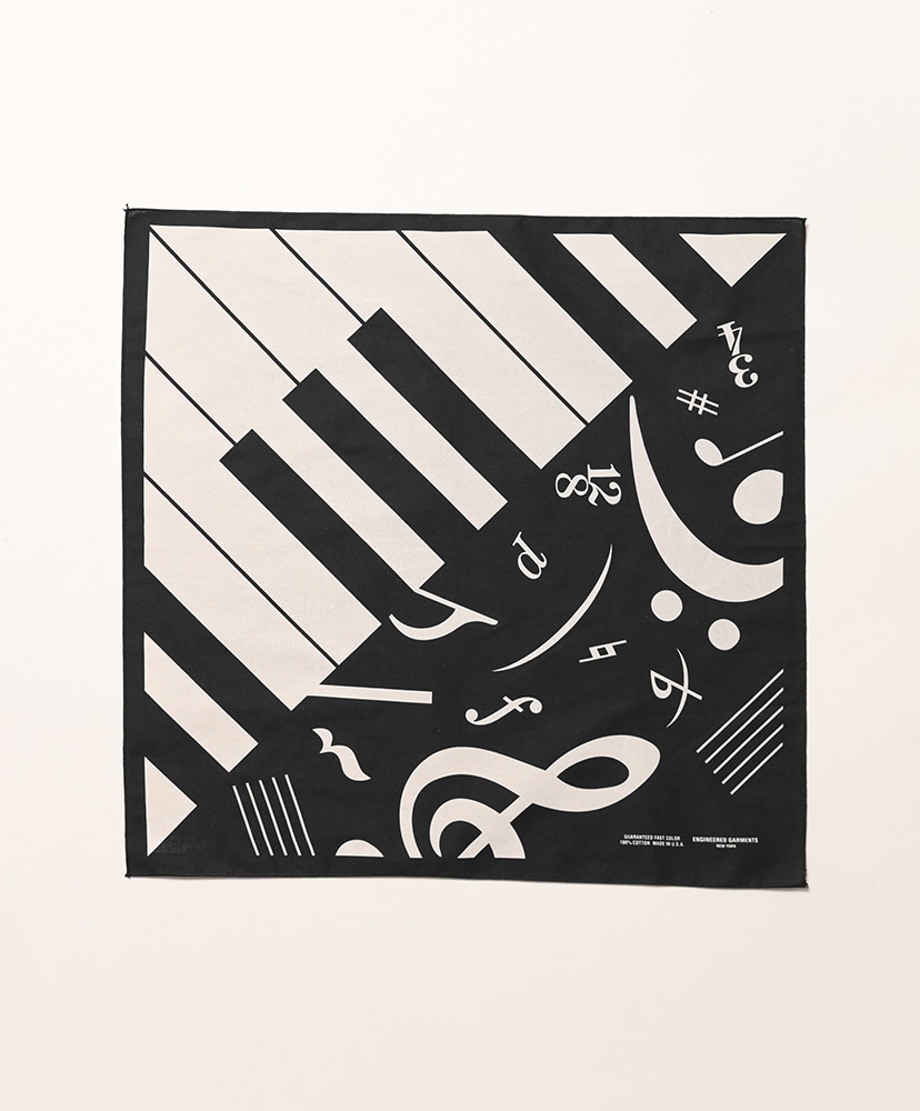 Engineered Garments｜ (Printed Bandana D - Black - NYC ( Printed Bandana - City(ONE Black/ブラック): ENGINEERED GARMENTS