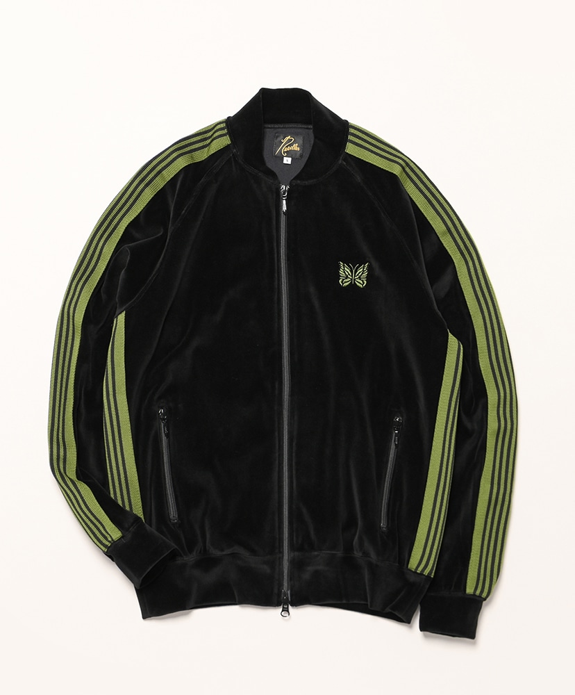 Rib Collar Track Jacket - C/PE Velour(L(MEN) Black/ブラック
