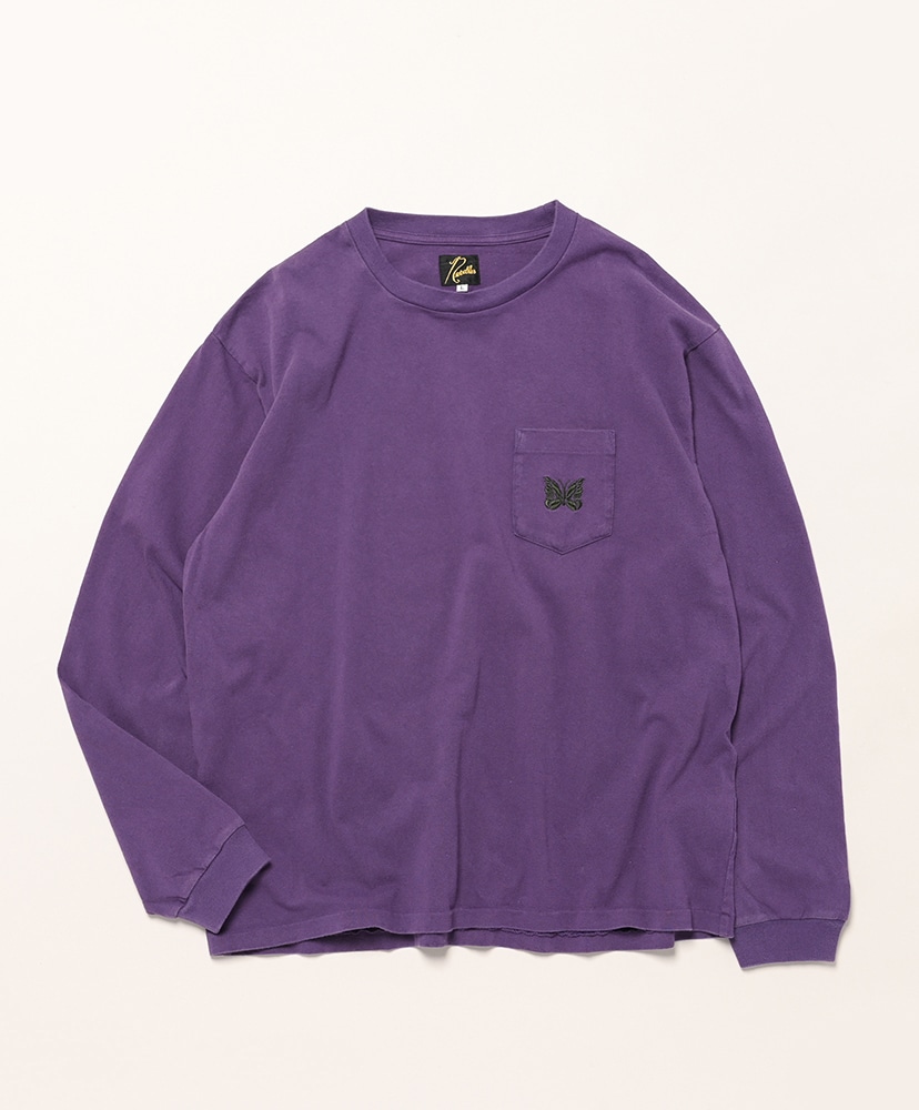 L/S Pocket Tee - Cotton Jersey(L(MEN) White/ホワイト): NEEDLES