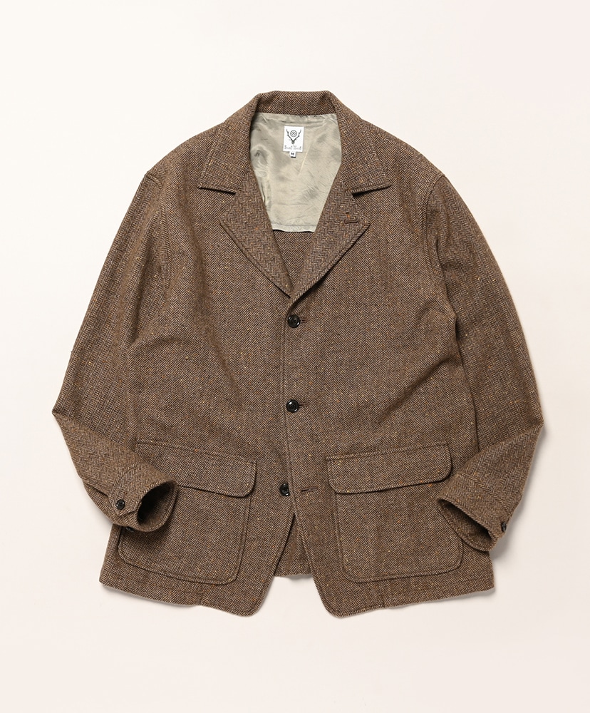 EAPHI WOOL TWEED JACKET 新品未使用 Pen Jacket - Wool Nep Tweed(L(MEN) Brown/ブラウン): South2 West8