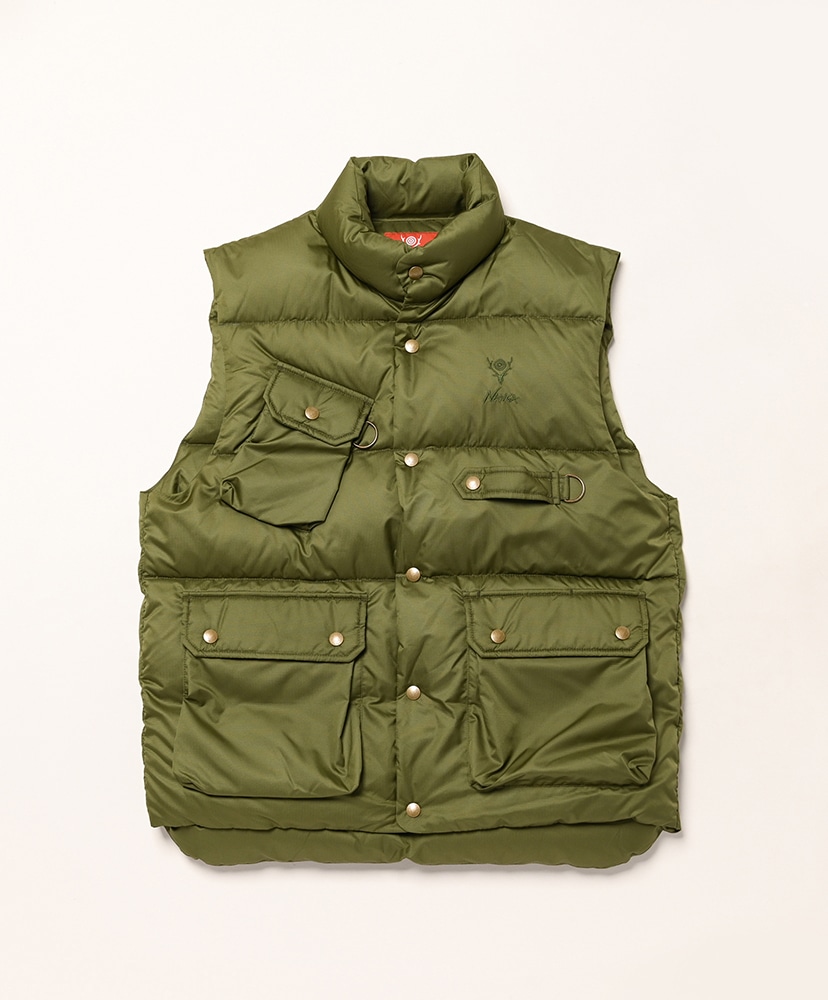 x NANGA River Trek Down Vest - PE Ripstop(L(MEN) Olive