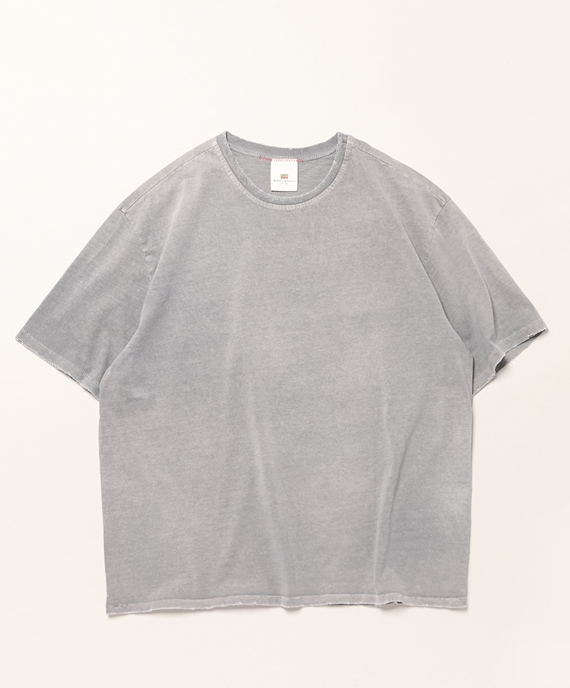 Orversized Crop T-Shirts Aged(L(MEN) Black/ブラック): MOOJI