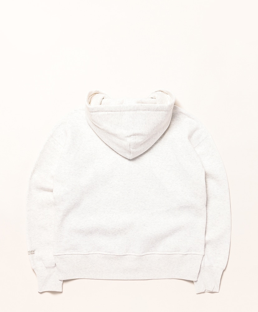クロップド FULL ZIP HOODIE アッシュ ONE(WOMEN)