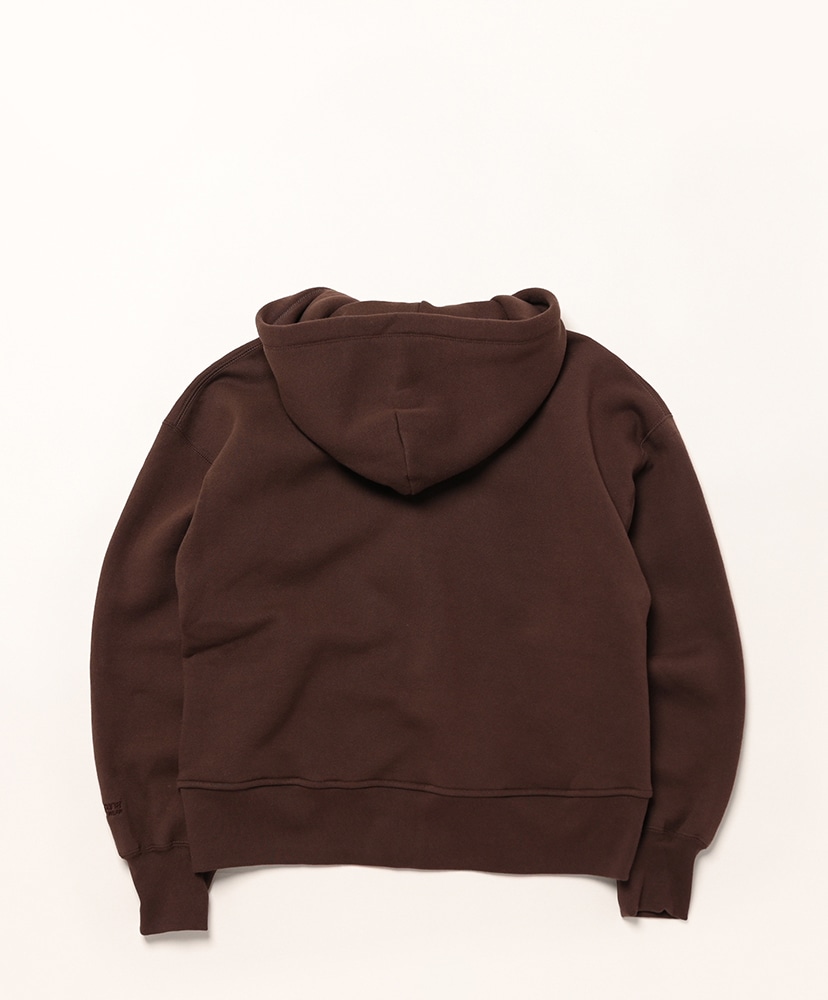 クロップド FULL ZIP HOODIE Dブラウン ONE(WOMEN)