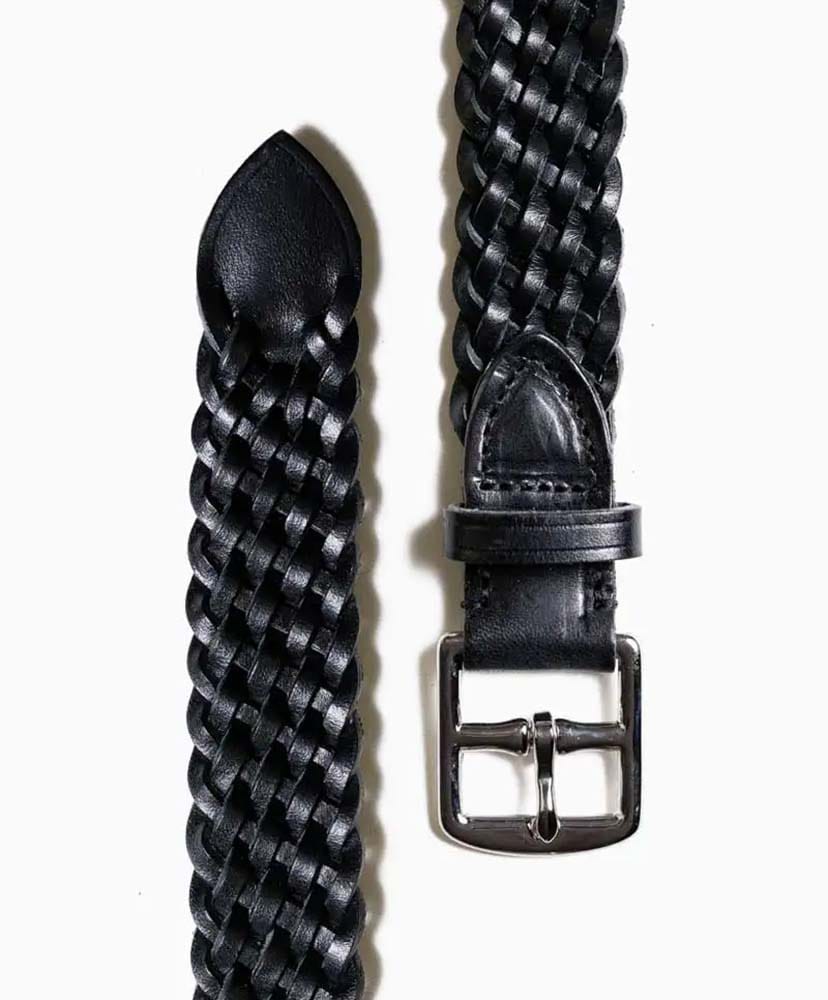 P0058 28mm Basket Weave Plaited Belt Black/ブラック 30(MEN)