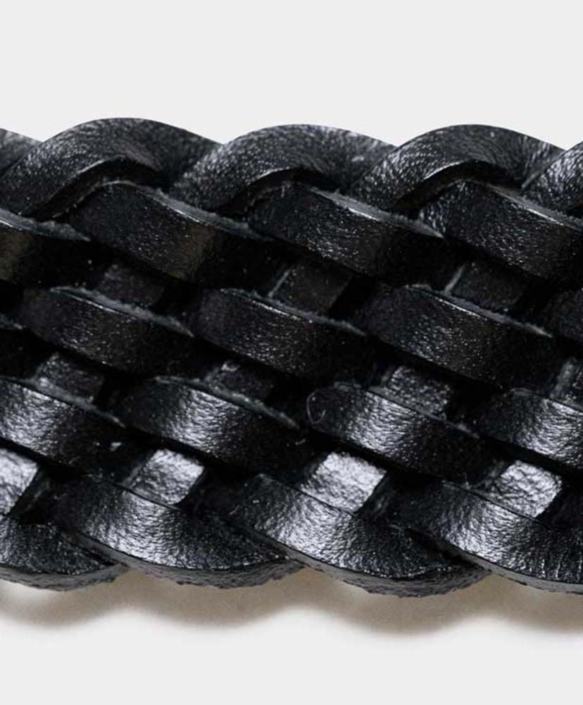 P0058 28mm Basket Weave Plaited Belt Black/ブラック 30(MEN)