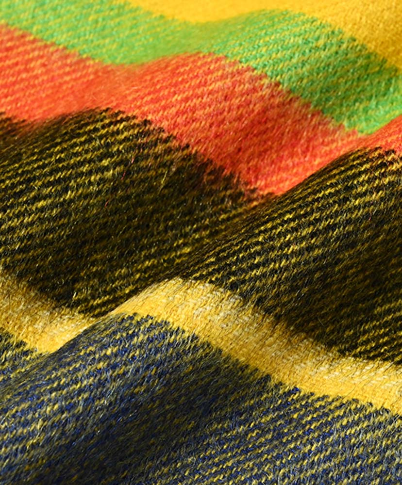 50×190 カシミヤストール (CPG52522) Yellow×Multi/イエロー×マルチ ONE