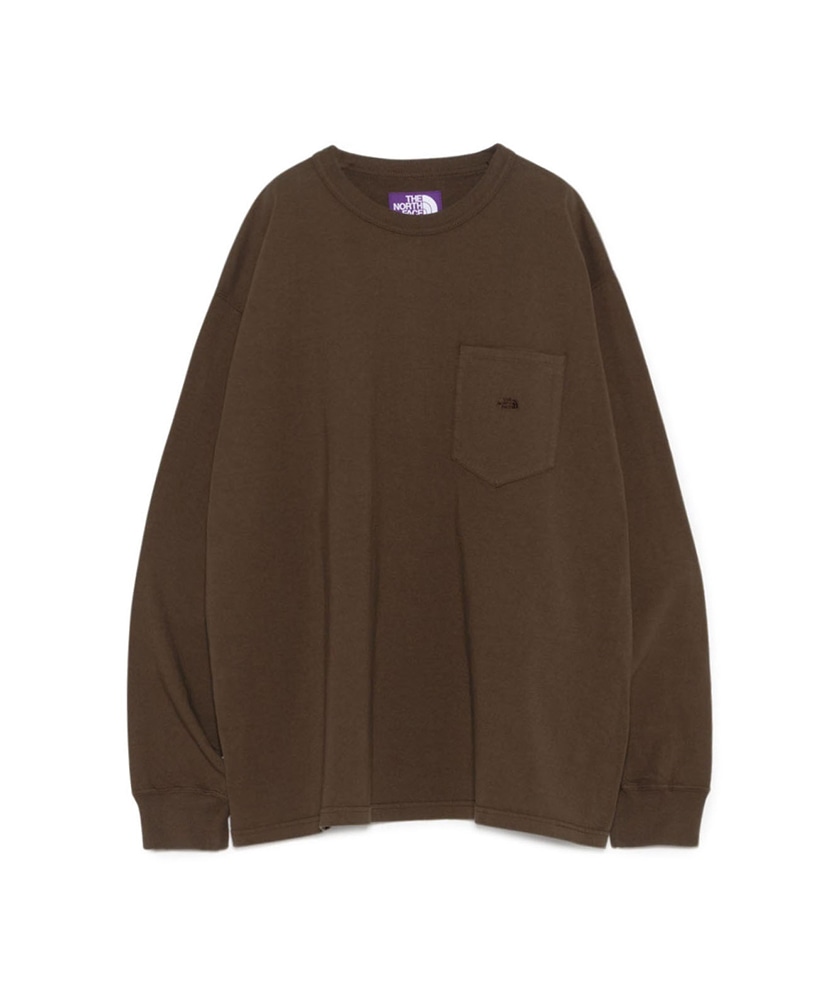 エー・エヌ・エル A.N.L 配色カットソー （チャコールグレー） 8oz Field Long Sleeve Pocket Tee(L(MEN) BR/ブラウン): THE