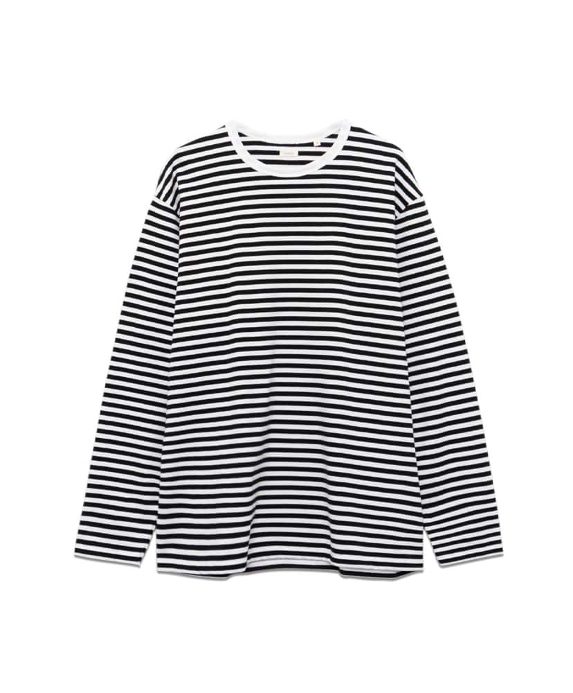 COOLMAX Stripe Jersey L/S Tee(0(WOMEN) KN/ブラック×ネイビー