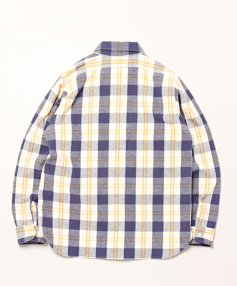 Lot 3104 Flannnel Shirts - B柄 Non Wash ネイビー L(MEN)