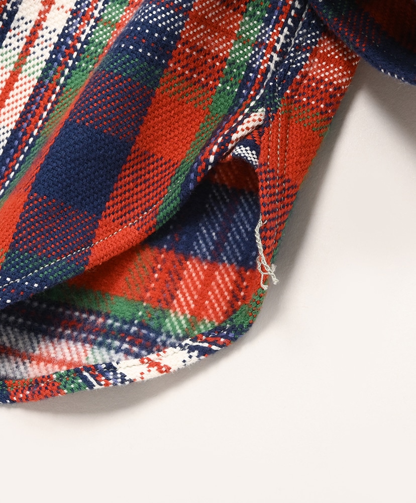 Lot 3104 Flannnel Shirts - D柄 Non Wash レッド L(MEN)