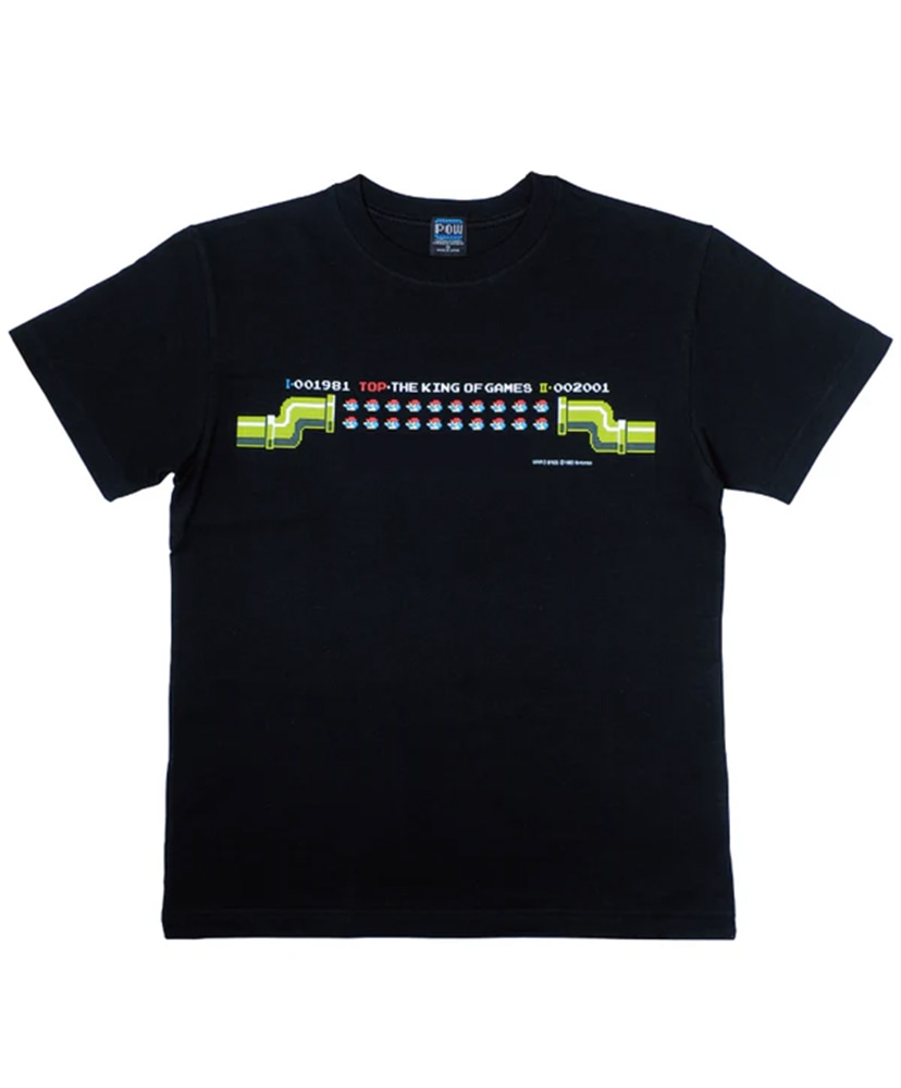 マリオブラザーズ Tシャツ　130 限定品 マリオブラザーズ / ドカンマリオTシャツ(L(MEN) ブラック): THE