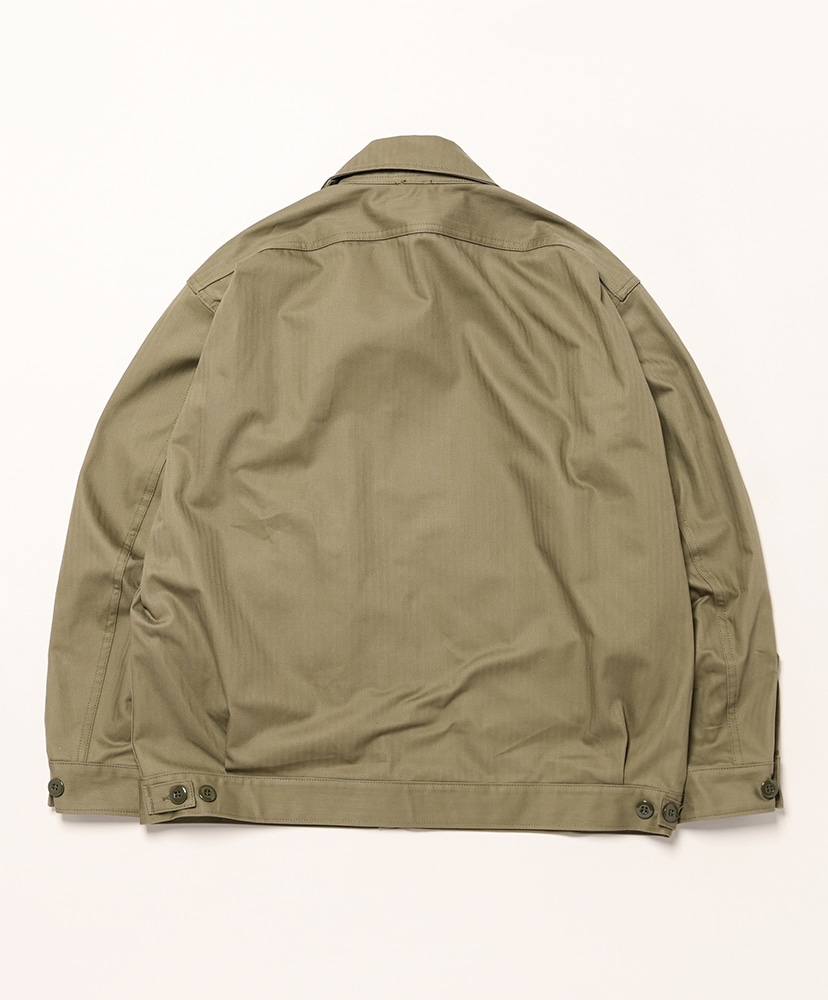 Overgrown Trug Jacket - Herringbone Twill Olive/オリーブ L(MEN)