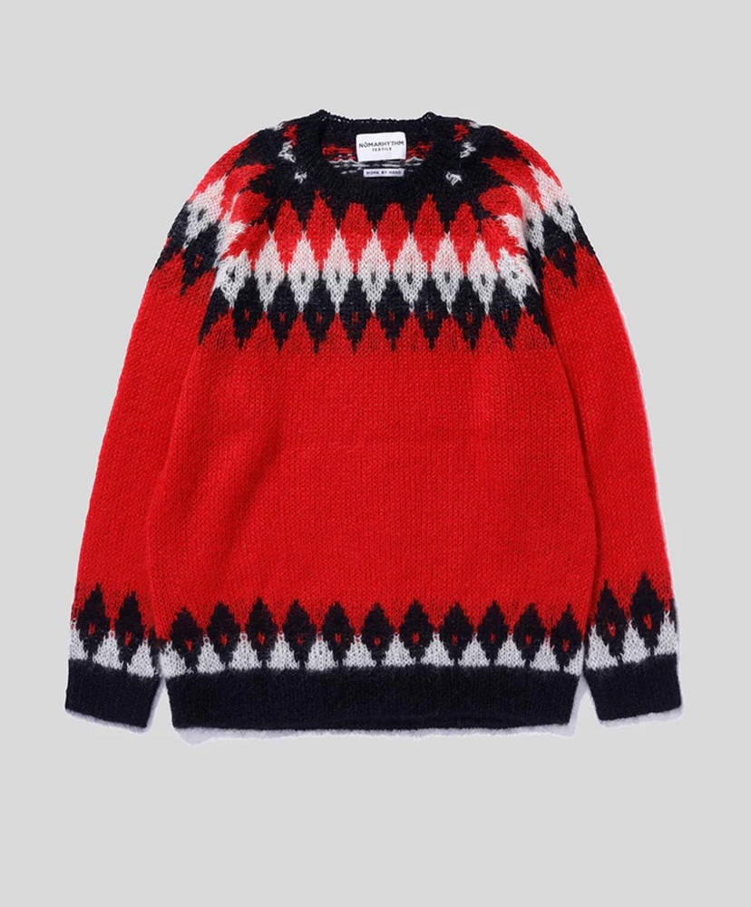 jumadiba着用Hand-knitted soonerorlater spike_fumi | . Hand Carry Drop💣 50's Rayon Shirt エルメス