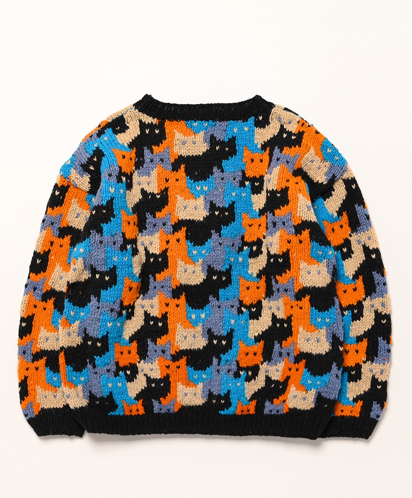 Crew Neck Knit - Cats Cats/キャッツ F