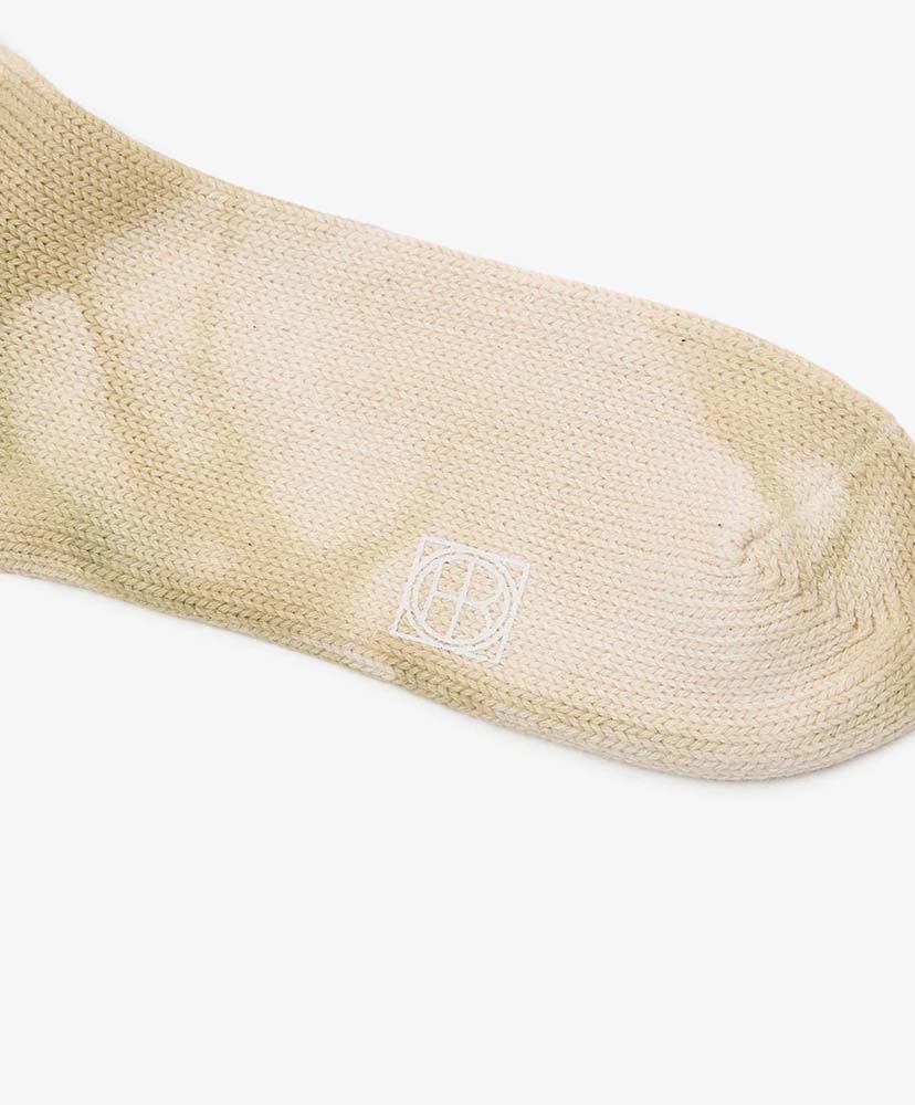 Tie-Dyed Crew Socks c/n/Pu Beige/ベージュ L