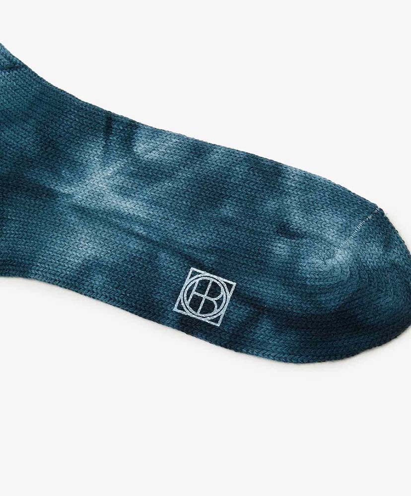 Tie-Dyed Crew Socks c/n/Pu Navy/ネイビー L
